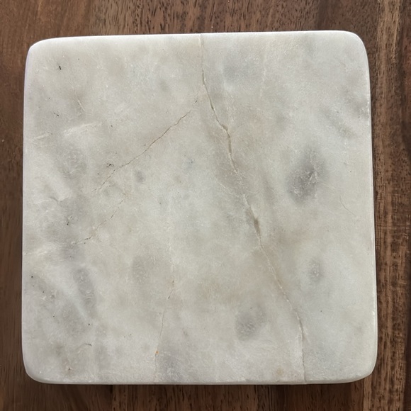 Square White Marble Coasters - Picture 6 of 9